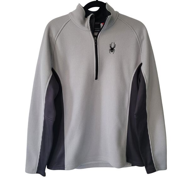 Spyder Other - Spyder Size M Outbound Jumper Jacket 1/2 Zip OFf-Whte Grey Contrast Pullover